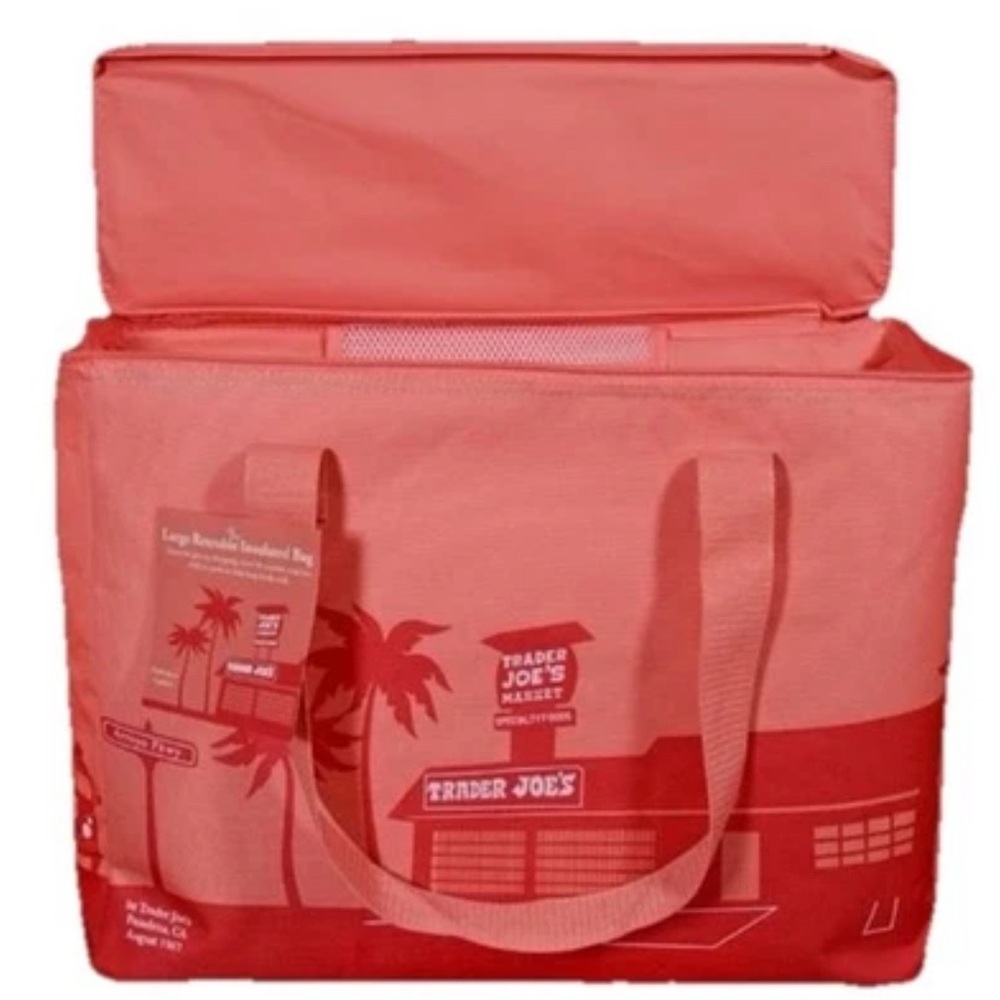 Limited Edition TRADER JOE'S 🍑Peach🍑 Large INSULATED Bag NEW